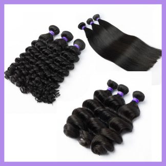 Straight, Deep, and Loose Wave Combo Bundle Deals